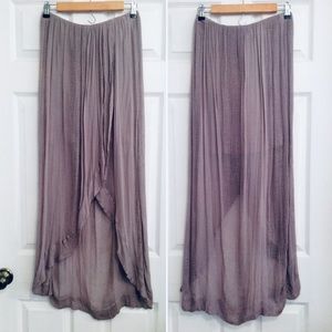 ♡PRICE DROP♡ Free People Woven Hi-lo Maxi Skirt🌸